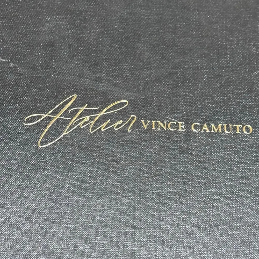 Vince Camuto Atelier Cabina 2 Wide Calf Suede Western Boots Black Size 8M NWB